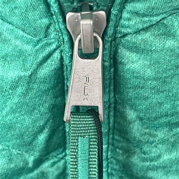Brand New RLX Ralph Lauren Green Golf Zip Up Puffy Vest Pockets Water Repellent - Picture 7 of 16